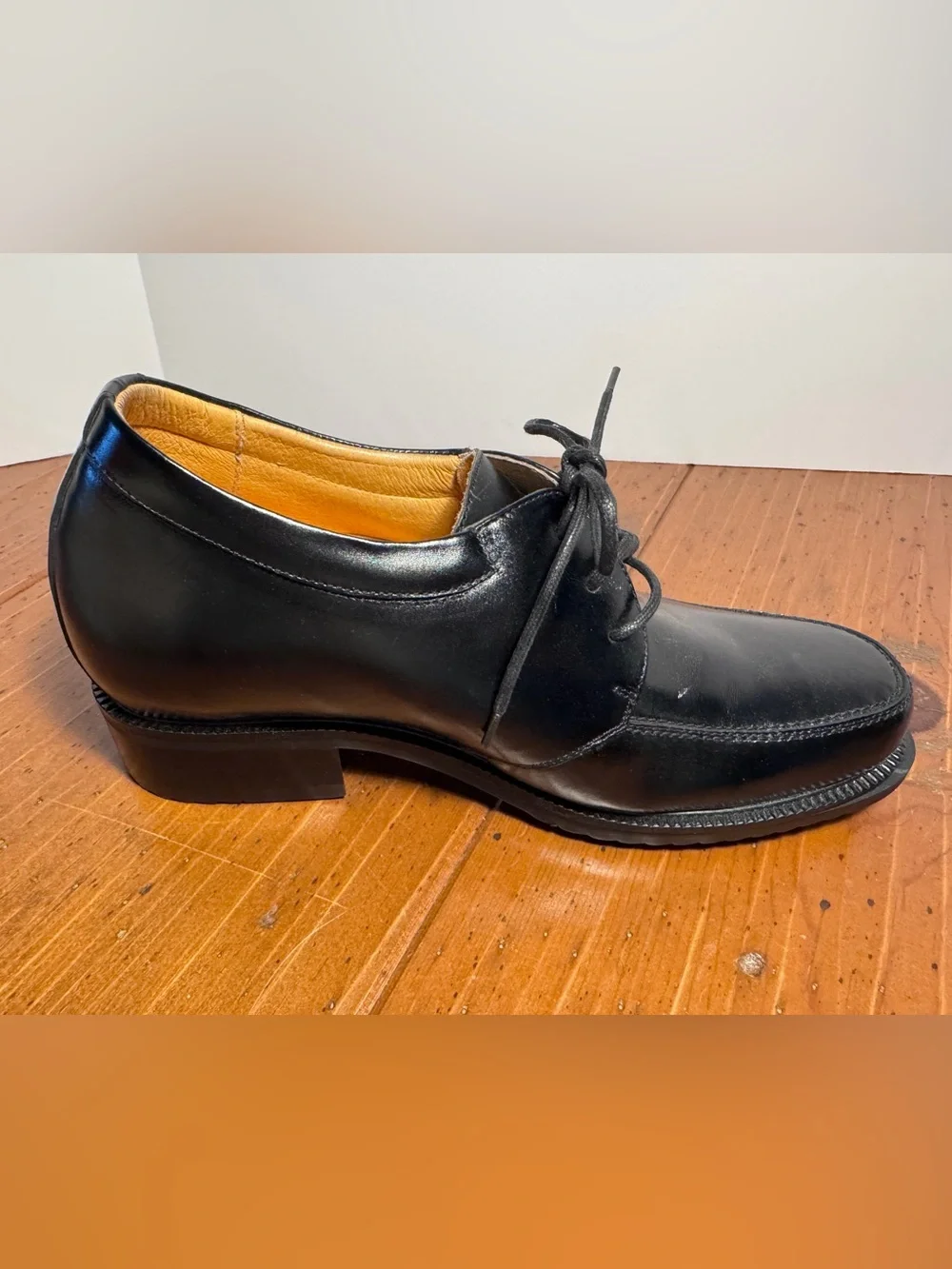 CONSTEP Leather Elevator Lace Up Oxford Lift Shoes - Men's Size 40 - Black